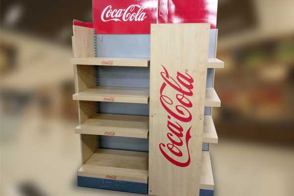 coca cola display shelf